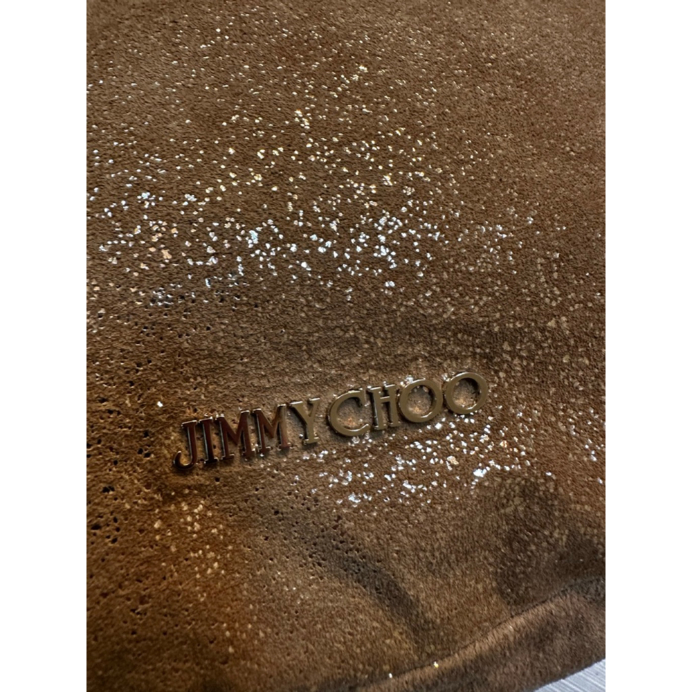 Jimmy Choo Gold Suede Metallic Hobo Bag - Picture 7 of 16